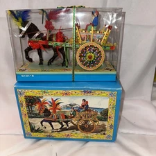 Gidi's Carretino Siciliano Folk Art Horse & Cart Made in Italy