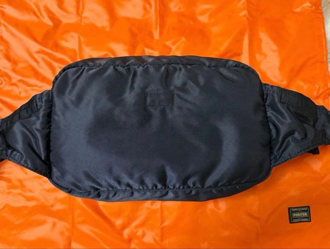 PORTER Yoshida TANKER Gürteltasche Body Bag Schwarz Nylon 2 Fronttaschen Japan