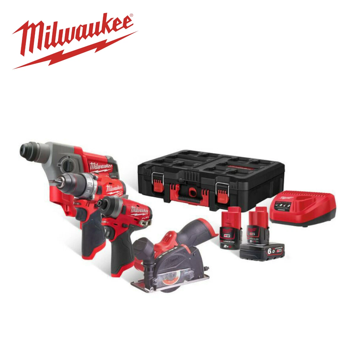 Milwaukee M12FPP4A 622P M12 Fuel Combi Drill Impact Driver SDS Cut