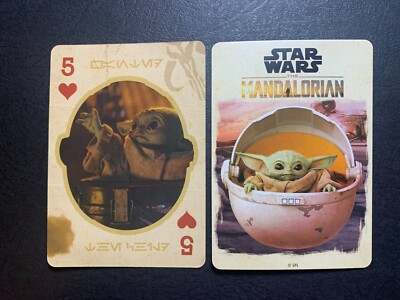Swap Playing Card   STAR WARS   THE MANDALORIAN    Five of Hearts