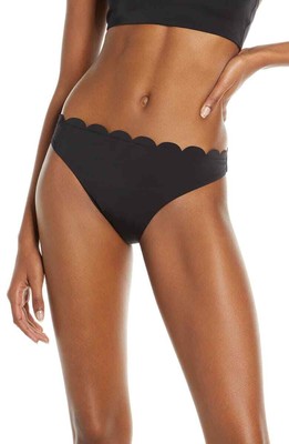 black scallop bikini bottoms