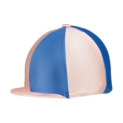 Hy Equestrian Two Tone Lycra Silks Jockey Skull Cap Hat Cover Match XC Colours - Picture 12 of 29