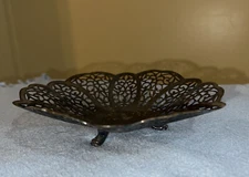 Vtg Lovelace International Silver Co 1428 Silver Plated Candy Dish Bowl Pantina