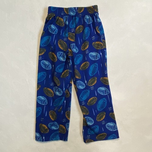 Football Pajama Bottoms Kids Child Sleepwear No Tag Blue For Size Check Pictures - Picture 5 of 6