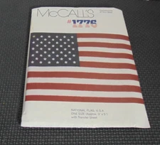 McCall's 1776 Sewing Pattern National Flag USA Uncut Blue Transfer 3' X 5'