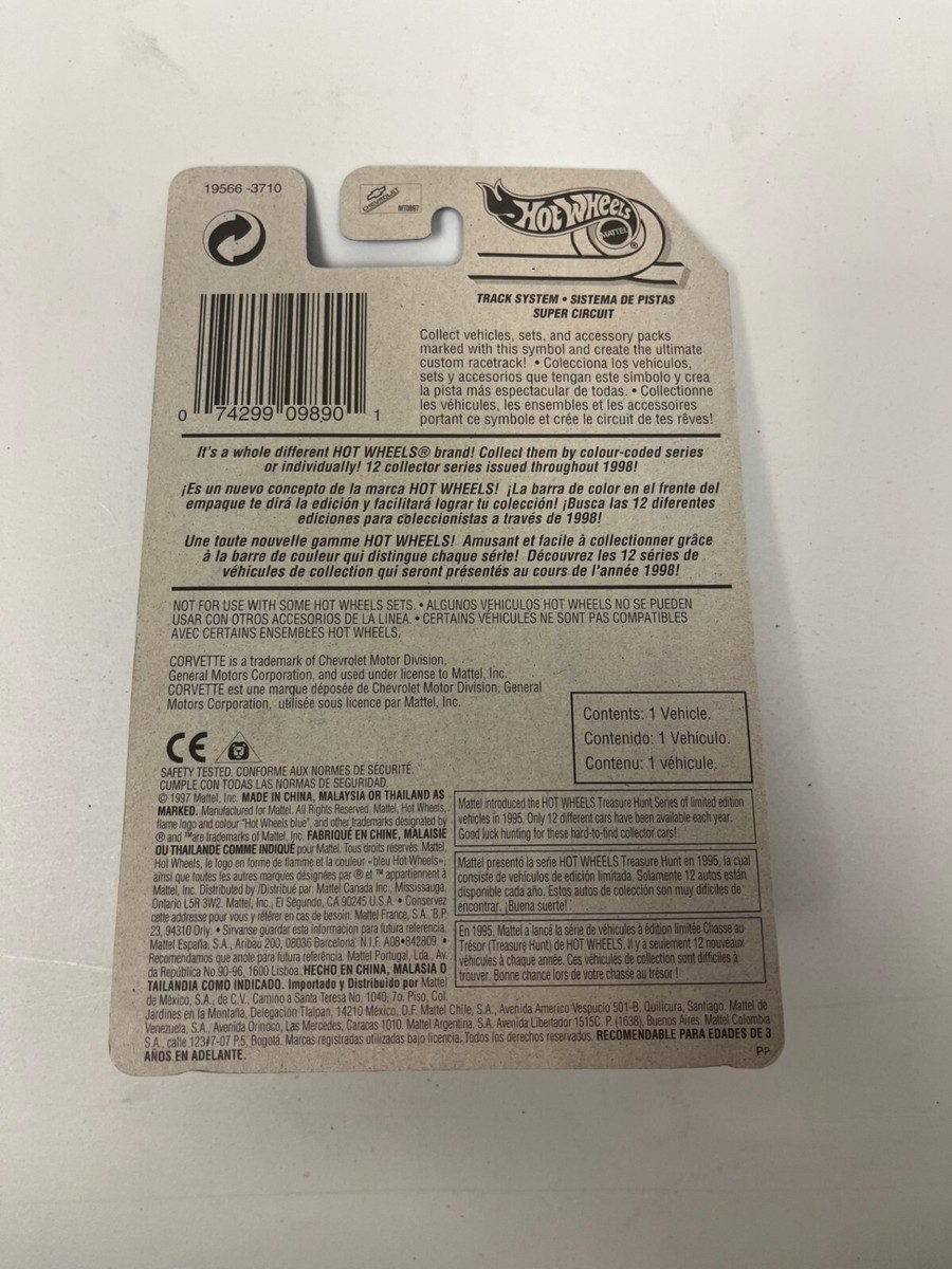 1997 Hot Wheels Mainline/Collector #867 '97 CORVETTE Blue A19 | eBay