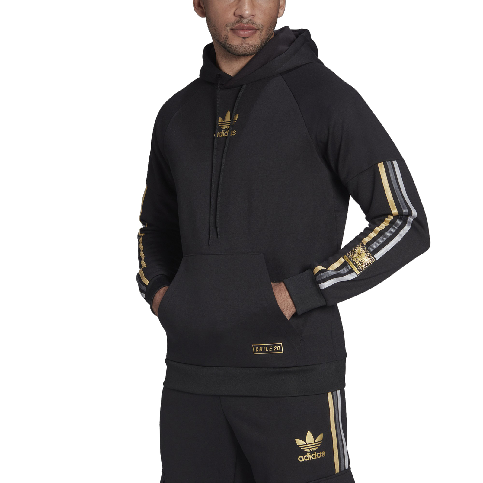 Толстовка с капюшоном Adidas Originals Mens Chile 20, черный