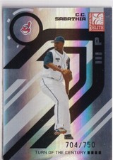 2005 Donruss Elite Turn of the Century Baseball Card #52 C.C. Sabathia /750
