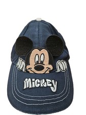 Disney Mickey Mouse Hat Cap Children Boys Size Adjustable Strap Navy Blue Hat