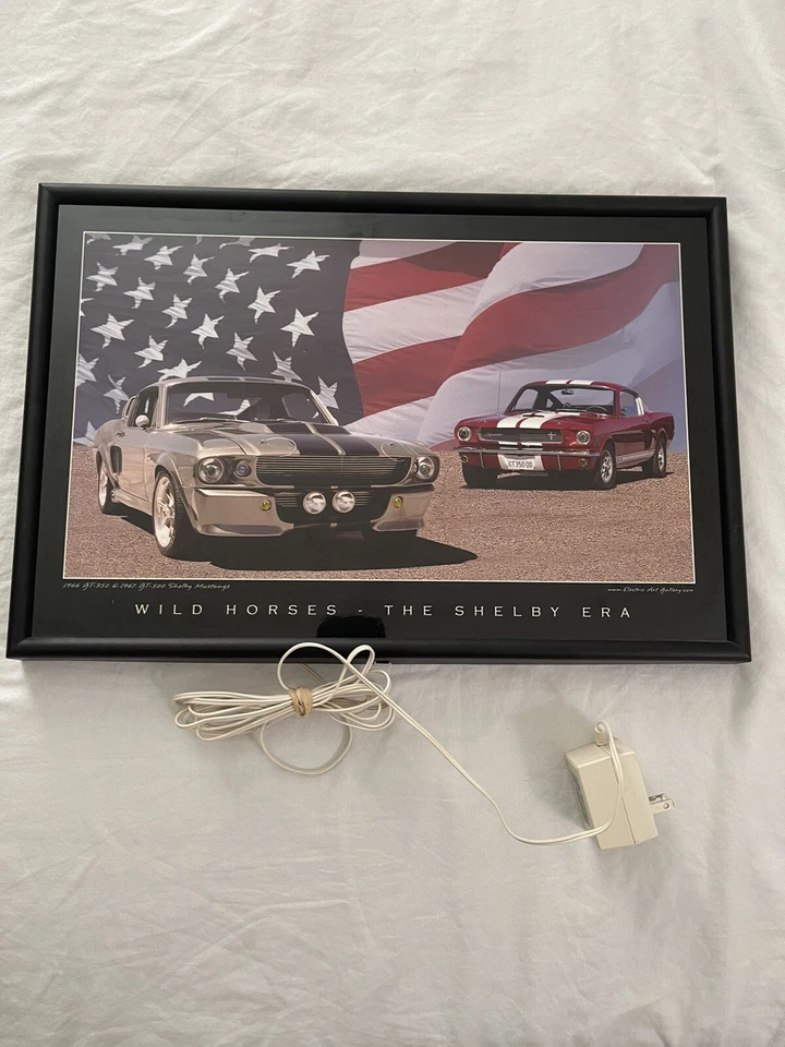 ELECTRIC ART FRAME WILD HORSES - SHELBY ERA (LED ART) - Image 2 of 4