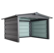 Casetta garage box in metallo per robot tagliaerba rasaerba da esterno giardino