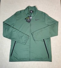 NIKE Flex Jacket Large Mens Green Black Full Zip Woven Track Dri-Fit Training