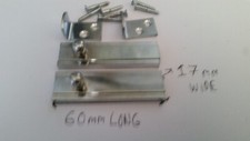 2 X Strong Solid Steel Chrome Finish Door Slide Lock 60 mm with Screws