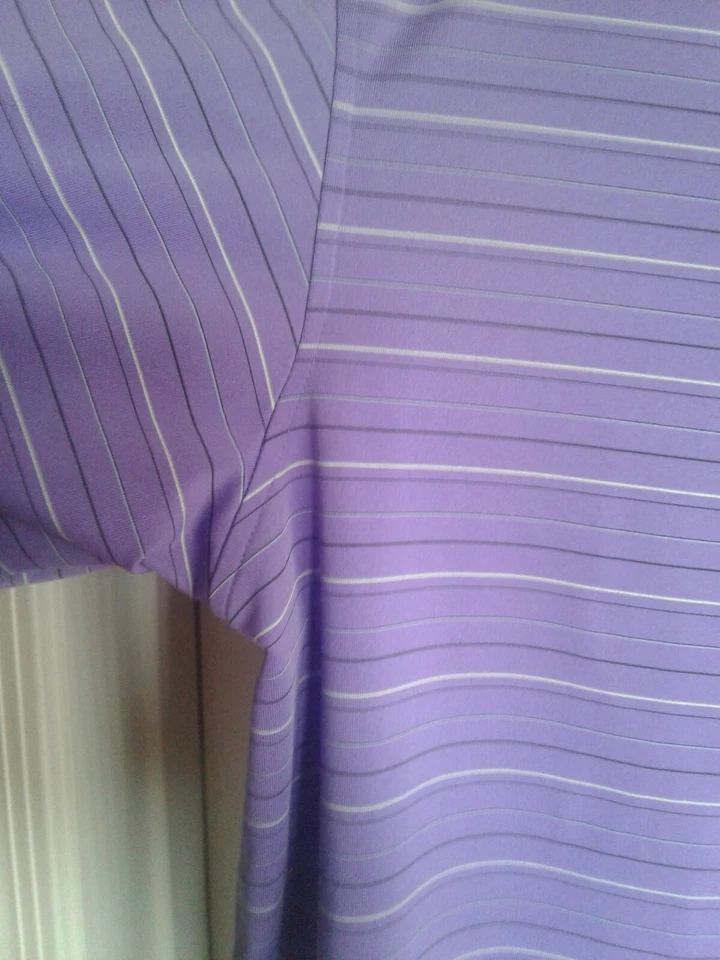 Kirklands Purple Striped Short Sleeve golf polo XL  - Image 4 of 4