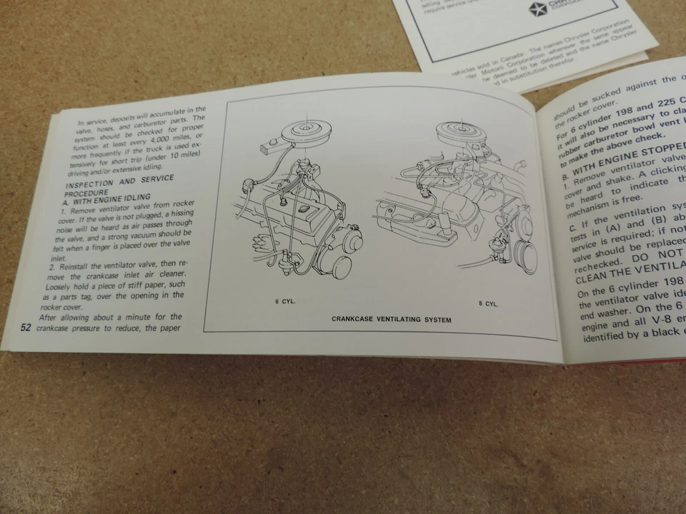 Dodge Pickup Truck 100 200 300 D 1971 W manual del propietario original Foto 4 de 4