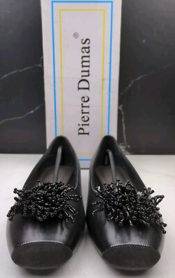 Pierre Dumas Mon1-36 Women's Ballet Flats, Black, sz 8.5M