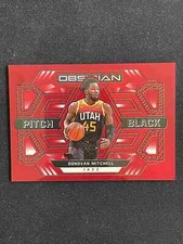 Donovan Mitchell 2021-22 Panini Obsidian Pitch Black Electric Etch Flood Red #10