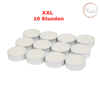 24 Xxl Teelichter Kerzen Teelicht Kerze Gastro Brenndauer Ca. 10 Stunden Weiß