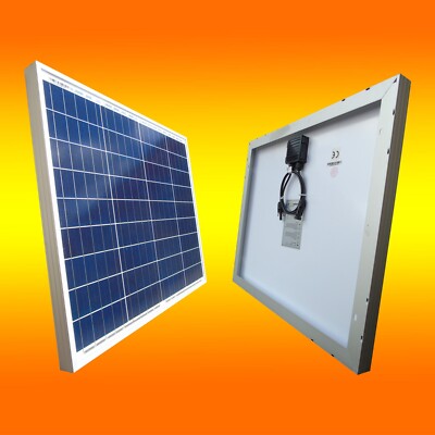 1 Stück Solarmodul 50Watt 12V Polykristallin 50W Solarpanel Wohnmobil Garten
