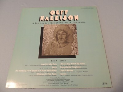 SIGNED LP Geff Harrison Ex Kin Ping Meh The London Symphonic Rock