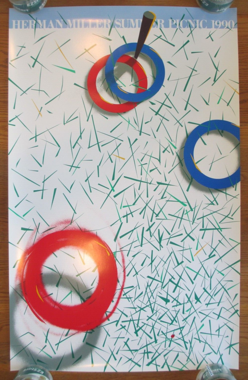 1990 Herman Miller Summer Picnic Poster   38 by 24 inches RING TOSS     TUBEBSMT