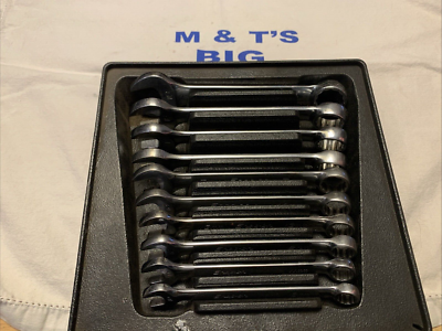 #ad Snap on Tools 10pc 12pt Metric Short Combination Wrench Set 10 19mm OEXSM710B $275.00