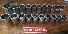 Craftsman 21 pc 1/2" Dr SAE & MM SOCKETS