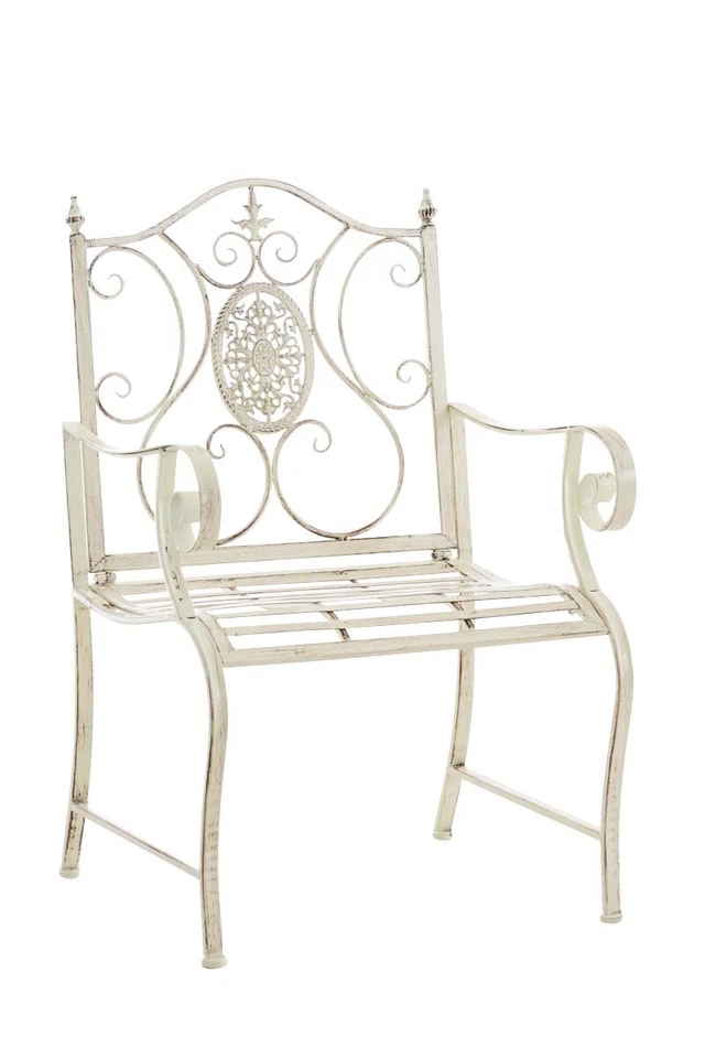 Chaise de Jardin Punjab en Fer forgé solide et résistante avec Accoudoirs - Photo 1/1