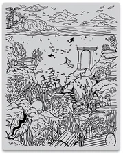 Under Water Deep Sea Ocean CLING Rubber Stamp 4" x 5.5" Inch Hero Arts CG813 New