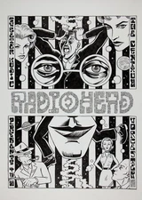 RADIOHEAD - 1998 Centrum, Worcester Concert Window Poster 12"x8" - reprint