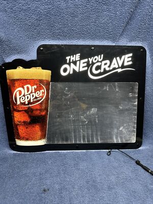 AWESOME DR PEPPER LIGHT UP LED SIGN MENU BOARD THE ONE YOU CRAVE