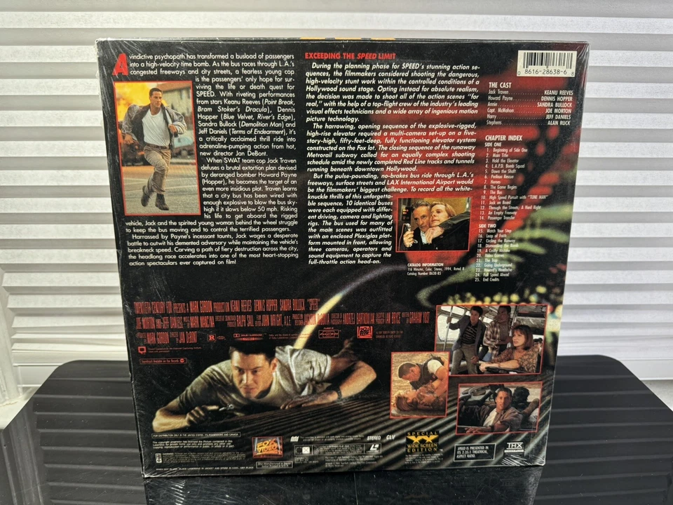 Speed Laserdisc – Keanu Reeves Sandra Bullock Action Thriller Movie 1994 90's - Image 2 of 2
