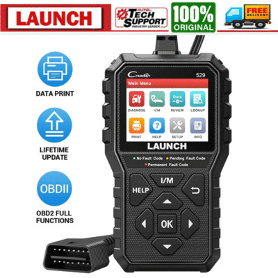 LAUNCH OBD2 Scanner CR529 OBDII Code Reader Car Check Engine Diagnostic Tool I/M
