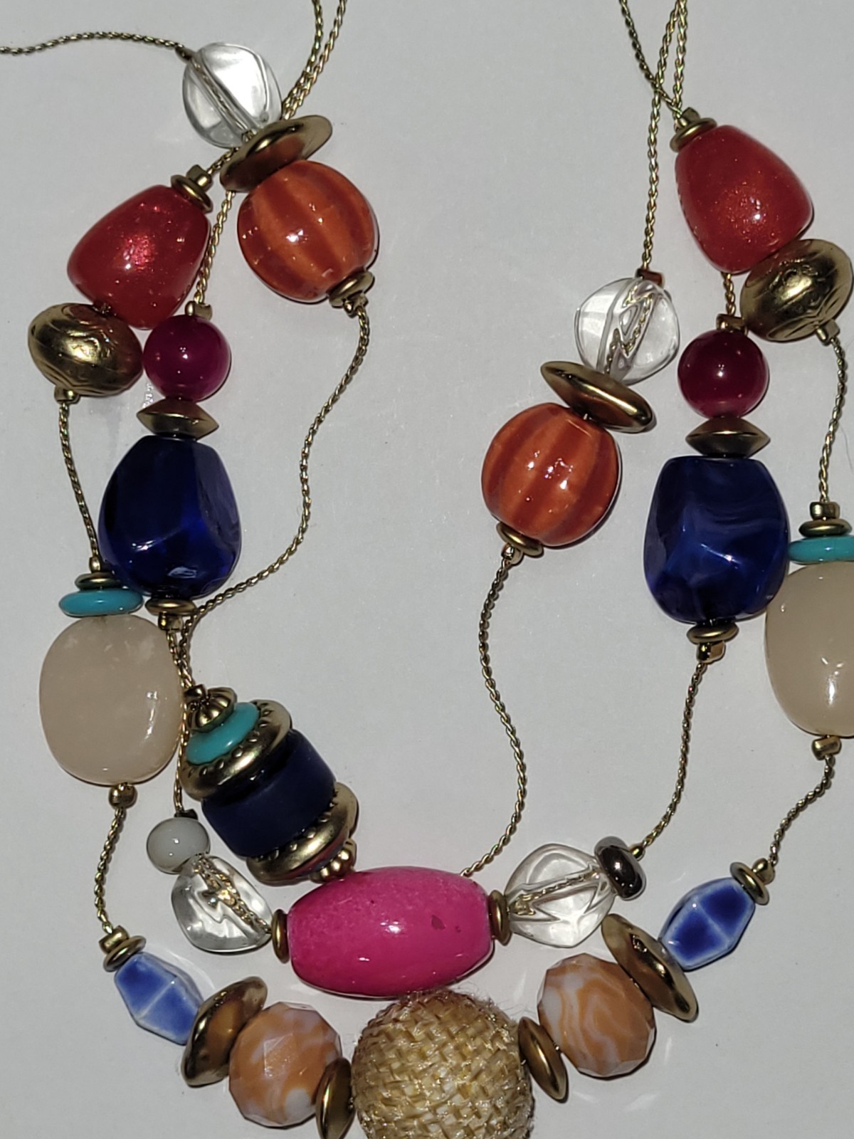Chico's Boho Multilayer Beaded Statement Necklace… - image 2