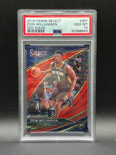 2019 Panini Select Red Wave Prizm #297 Zion Williamson PSA 10