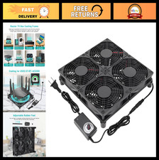 4X 120mm Laptop Cooling Pad with Variable Speed Fans for DIY Electronics Gamin
