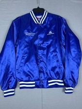 Vintage 80s Swingster Satin Bomber Jacket Men’s Medium Blue Made in USA