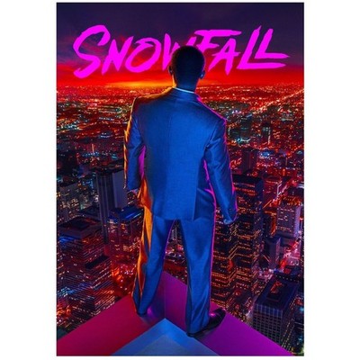 Snowfall Neon City Crime Drama TV Series Cinematic Art Poster