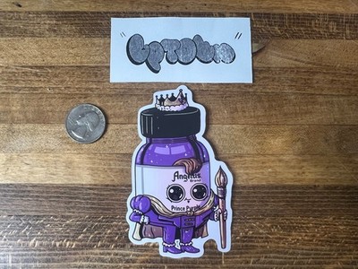 Angelus Purple  Ink Prince Character Sticker Slap Tag Graffiti MSK OTR DMS