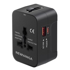Travel Adapter USB C, Universal All in One Worldwide Travel Adapter Fast Char...