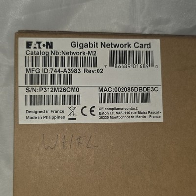Eaton Gigabit Wired Network Card Network-M2 744-A3983 MPN Network-M2