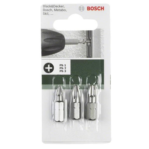 BOSCH - SET 3 BIT STANDARD POZIDRIV 1/2/3