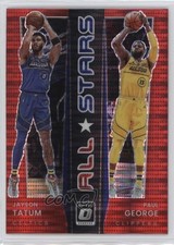 2021 Donruss Optic All-Stars Red Pulsar Prizm Jayson Tatum Paul George #4 1aj4