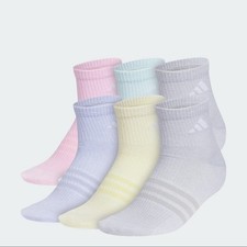 adidas kids Superlite 3.0 6-Pack Quarter Socks Kids M 2Y-5Y 00978