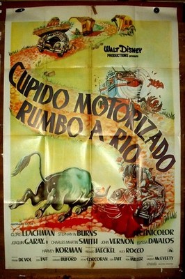 HERBIE GOES BANANAS ! orig1SH movie poster 1980 WALT DISNEY ! CUPIDO MOTORIZADO