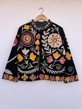 Suzani Velvet Jacket Handmade Boho Chic Coat Hand embroidery Uzbek women's coat