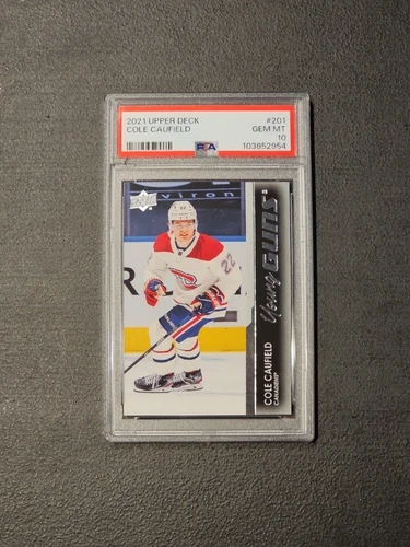 2021-22 Upper Deck Series 1 - Young Guns Cole Caufield #201 (RC) PSA 10