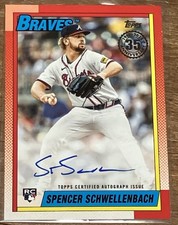 2025 Topps Series 1 1990 Baseball Spencer Schwellenbach Rookie Auto 35th SSP RC