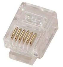 100 Pack Telephone Plug 6P6C RJ12 Modular Plug Crimp On Connector Adapter