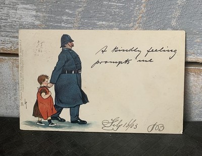 EIN FREUNDLICHES GEFÜHL FORDERT MICH AUF, TUCK S POSTKARTE VON LANCE THACKERAY Nr. 543 Pmk 1903